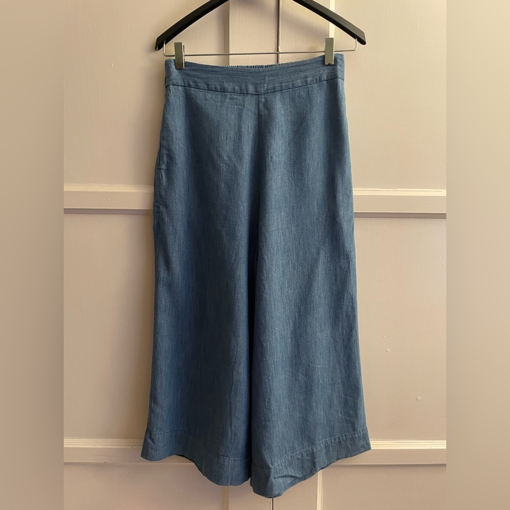 Madewell Chambray Huston Pull-On Crop Pants - Picture 5 of 8